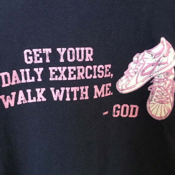 Exercise with God t-shirt. EUC SMALL - Picture 2 of 4